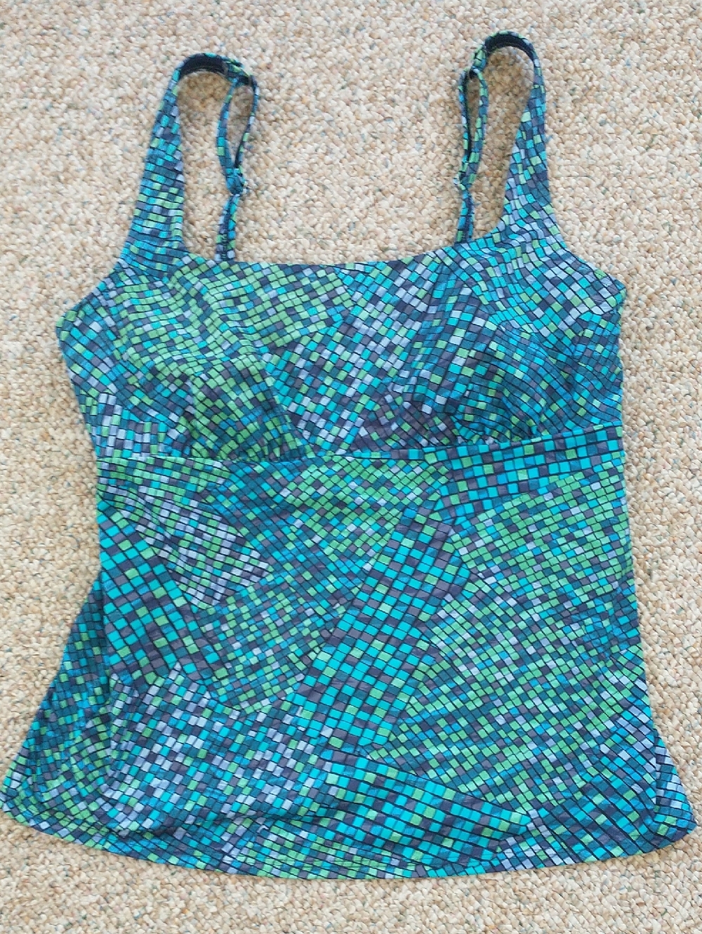 Lands' End Underwire Square Neck Tankini Size 12